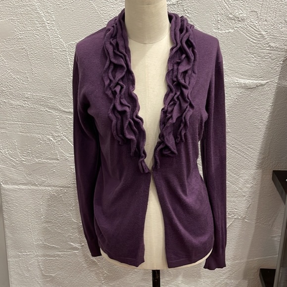 MERONA RUFFLE CARDIGAN - Picture 8 of 10